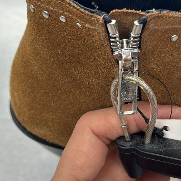 Celine Brown Suede Ankle Boots - Picture 8 of 9
